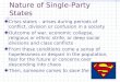 Totalitarianism: The Nature of Single-Party States Crisis states – arises during periods of conflict, division or confusion in a society Outcome of war,