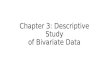 Chapter 3: Descriptive Study of Bivariate Data. Univariate Data: data involving a single variable. Multivariate Data: data involving more than one variable