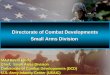 Directorate of Combat Developments Small Arms Division Directorate of Combat Developments Small Arms Division MAJ Kevin Finch Chief, Small Arms Division