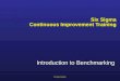 Six Sigma Continuous Improvement Training Introduction to Benchmarking Six Sigma Simplicity
