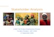 Stakeholder Analysis 2.009 The Product Engineering Process Timothy Prestero – MIT LFEE 11 September 2002
