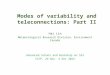 Modes of variability and teleconnections: Part II Hai Lin Meteorological Research Division, Environment Canada Advanced School and Workshop on S2S ICTP,