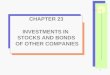 1 CHAPTER 23 INVESTMENTS IN STOCKS AND BONDS OF OTHER COMPANIES
