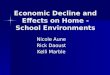 Economic Decline and Effects on Home - School Environments Nicole Aune Rick Daoust Kelli Marble
