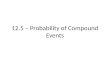 12.5 – Probability of Compound Events. Probability of Independent Events P(A and B) = P(A) · P(B)