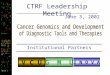 CTRF Leadership Meeting June 3, 2002 Institutional Partners V C U G M U I N O V A