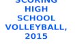 SCORING HIGH SCHOOL VOLLEYBALL, 2015. SCORING CLINIC PREFACE This is a PowerPoint designed to help high school scorers comply with NFHS scoring procedures