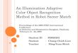 Student ID ： M9820202 Student ： Chung-Chieh Lien Teacher ： Ming-Yuan Shieh An Illumination Adaptive Color Object Recognition Method in Robot Soccer Match