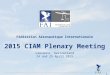 1 Fédération Aéronautique Internationale 2015 CIAM Plenary Meeting Lausanne, Switzerland 24 and 25 April 2015