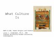 What Culture Is ANTH A-103, Human Origins and Prehistory Larry J. Zimmerman, Ph.D., RPA Indiana University-Purdue University Indianapolis