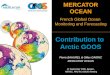 MERCATOR OCEAN French Global Ocean Monitoring and Forecasting Contribution to Arctic GOOS Pierre BAHUREL & Gilles GARRIC MERCATOR OCEAN 12 September 2006,
