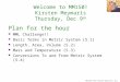 Adapted from Pearson Education, Inc. Welcome to MM150! Kirsten Meymaris Thursday, Dec 9 th Plan for the hour MML Challenge!! Basic Terms in Metric System