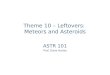 Theme 10 – Leftovers: Meteors and Asteroids ASTR 101 Prof. Dave Hanes