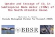 Nicholas R. Bates Bermuda Biological Station For Research (BBSR) Uptake and Storage of CO 2 in Subtropical Mode Water (STMW) of the North Atlantic Ocean