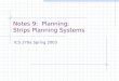 Notes 9: Planning; Strips Planning Systems ICS 270a Spring 2003
