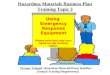 1 Hazardous Materials Business Plan Training Topic 3 Persons Trained: Hazardous Material/Waste Handlers (Annual Training Requirement) Using Emergency Response