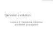 Genome Evolution. Amos Tanay 2010 Genome evolution: Lecture 9: Variational inference and Belief propagation