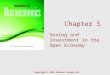 Chapter 5 Saving and Investment in the Open Economy Copyright © 2016 Pearson Canada Inc