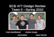 ECE 477 Design Review Team 5  Spring 2010 Fred Grandlienard Andrew Gregor Kevin Mohr Ryan DeFord