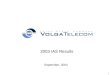 1 September, 2004 2003 IAS Results. Inter-Regional Telecommunication Company “VolgaTelecom” VolgaTelecom offers: Traditional telecommunication services: