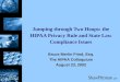 0 Jumping through Two Hoops: the HIPAA Privacy Rule and State Law Compliance Issues Bruce Merlin Fried, Esq. The HIPAA Colloquium August 23, 2002