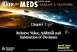 Copyright © 2015 Cengage Learning® Chapter 1 Relative Value, Addition and Subtraction of Decimals