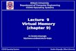 CS342 Operating Systemsİbrahim Körpeoğlu, Bilkent University1 Lecture 9 Virtual Memory (chapter 9) Dr. İbrahim Körpeoğlu korpe