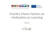Country Macro Factors on Motivation on Learning Spain