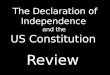 The Declaration of Independence and the US Constitution Review