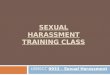 SEXUAL HARASSMENT TRAINING CLASS USNSCC 0933 - Sexual Harassment
