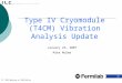 Type IV Cryomodule (T4CM) Vibration Analysis Update January 23, 2007 Mike McGee 3 rd T4CM Meeting at INFN-Milan