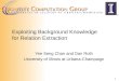 Exploiting Background Knowledge for Relation Extraction Yee Seng Chan and Dan Roth University of Illinois at Urbana-Champaign 1