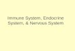 Immune System, Endocrine System, & Nervous System
