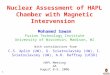 1 Nuclear Assessment of HAPL Chamber with Magnetic Intervension Mohamed Sawan Fusion Technology Institute University of Wisconsin, Madison, WI With contributions