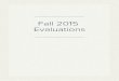 Fall 2015 - Course Evaluations