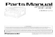 Panasonic 1510 1810 Parts Catalog