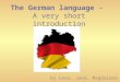 The German language – A very short introduction by Lena, Jana, Magdalena & others