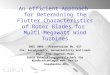 An efficient Approach for Determining the Flutter Characteristics of Rotor Blades for Multi-Megawatt Wind Turbines EWEC 2006 - Presentation No. 627 CS4:
