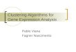 Clustering Algorithms for Gene Expression Analysis Pablo Viana Fagner Nascimento