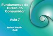 Fundamentos de Direito do Consumidor Rafael Altafin Galli Aula 7