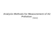 AnalysisMethods for Measurement of Air Pollution - SO2