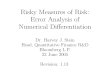 Risky Measures of Risk: Error Analysis of Numerical Differentiation