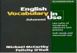 English Vocabulary in Use Advanced With Answers