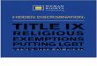 Title IX Exemptions Report
