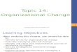 Topic 14 - Organizational Change