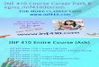 INF 410 Course Career Path Begins Inf410dotcom