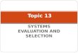 Topic 13 - System Maintenance