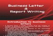 Business Letter's & Report Writing