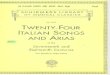 Arie Antiche - Schirmer's Library - Twenty-Four Italian Songs and Arias (Parisotti)