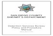 20160310 San Diego County Sheriff's Detention Service Policy and Procedure Manual